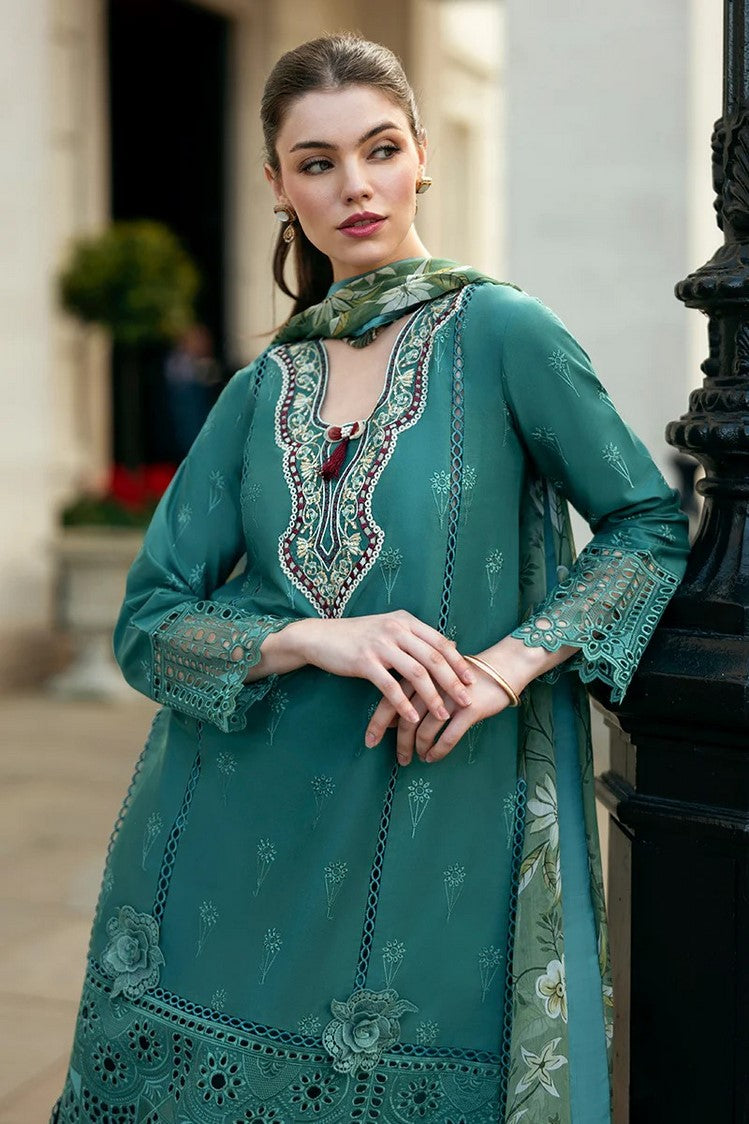 Picture of Mushq - HMC 04 Whispering Waves Odyssey Hemline Luxury Lawn Collection Vol 2 - Available at Raja Sahib