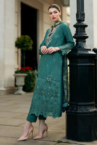 Picture of Mushq - HMC 04 Whispering Waves Odyssey Hemline Luxury Lawn Collection Vol 2 - Available at Raja Sahib