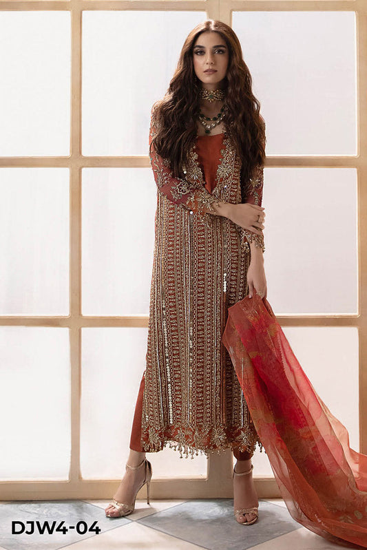 Picture of Charizma - Dastaan e Jashn Luxury Embroidered Chiffon Formals - DJW4-04 - Unstitched - Available at Raja Sahib