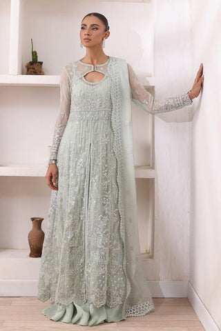 Picture of Noor by Saadia Asad - Chiffon De Luxe Collection - D8 Sage - Unstitched - Available at Raja Sahib