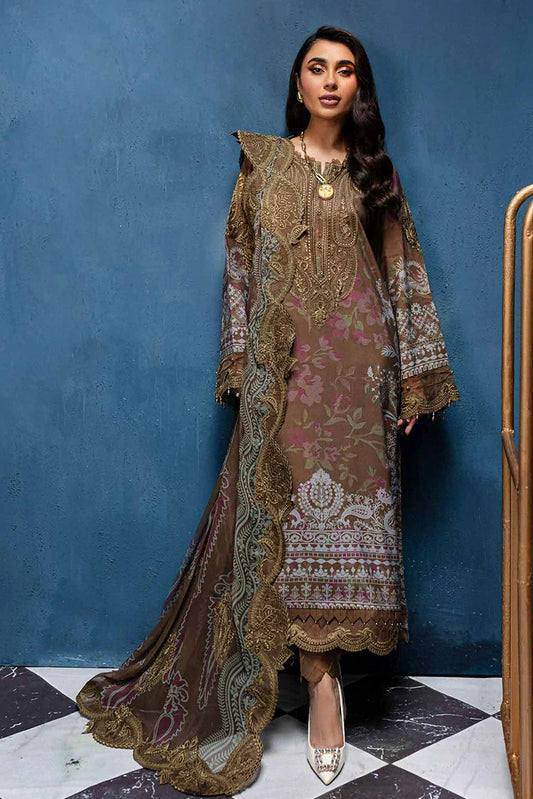 Picture of Nureh - Gardenia Embroidered Slub Linen Collection Vol 3 - NSG-163 - Unstitched - Available at Raja Sahib