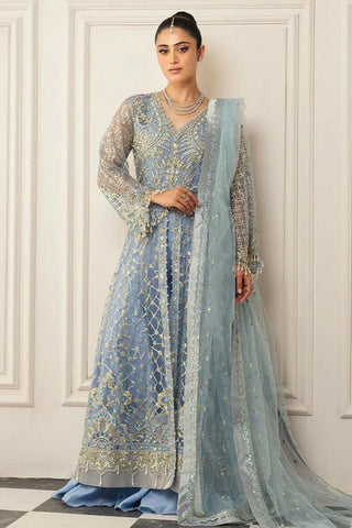 Picture of Mushq - Hemline Aura Debut Wedding Collection - 04 Periwinkle - Unstitched - Available at Raja Sahib