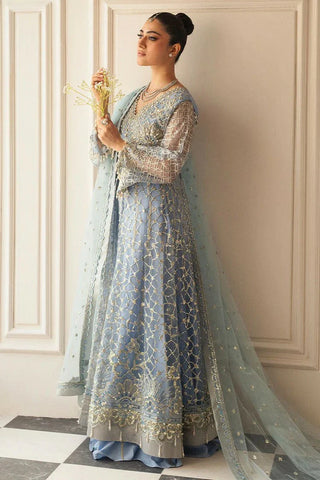 Picture of Mushq - Hemline Aura Debut Wedding Collection - 04 Periwinkle - Unstitched - Available at Raja Sahib