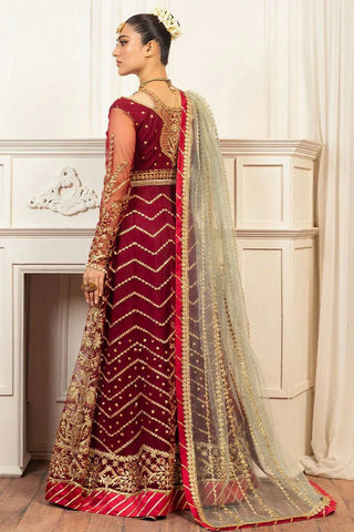 Picture of Mushq - Hemline Aura Debut Wedding Collection - 06 Scarlet - Unstitched - Available at Raja Sahib