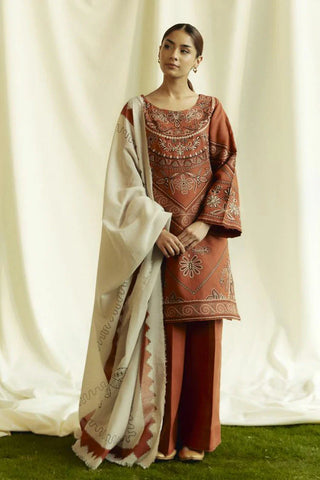 Picture of Zara Shahjahan - Coco Fall Winter Collection - TOPAZ-D4B - Unstitched - Available at Raja Sahib