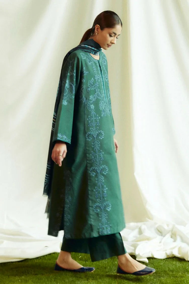 Picture of Zara Shahjahan - Coco Fall Winter Collection - PERIDOT-D5B - Unstitched - Available at Raja Sahib