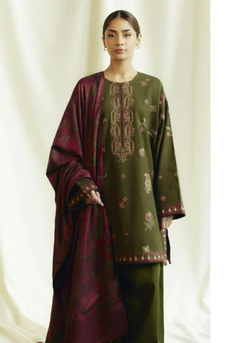 Picture of Zara Shahjahan - Coco Fall Winter Collection - AMETHYST-D8B - Unstitched - Available at Raja Sahib