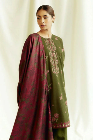 Picture of Zara Shahjahan - Coco Fall Winter Collection - AMETHYST-D8B - Unstitched - Available at Raja Sahib