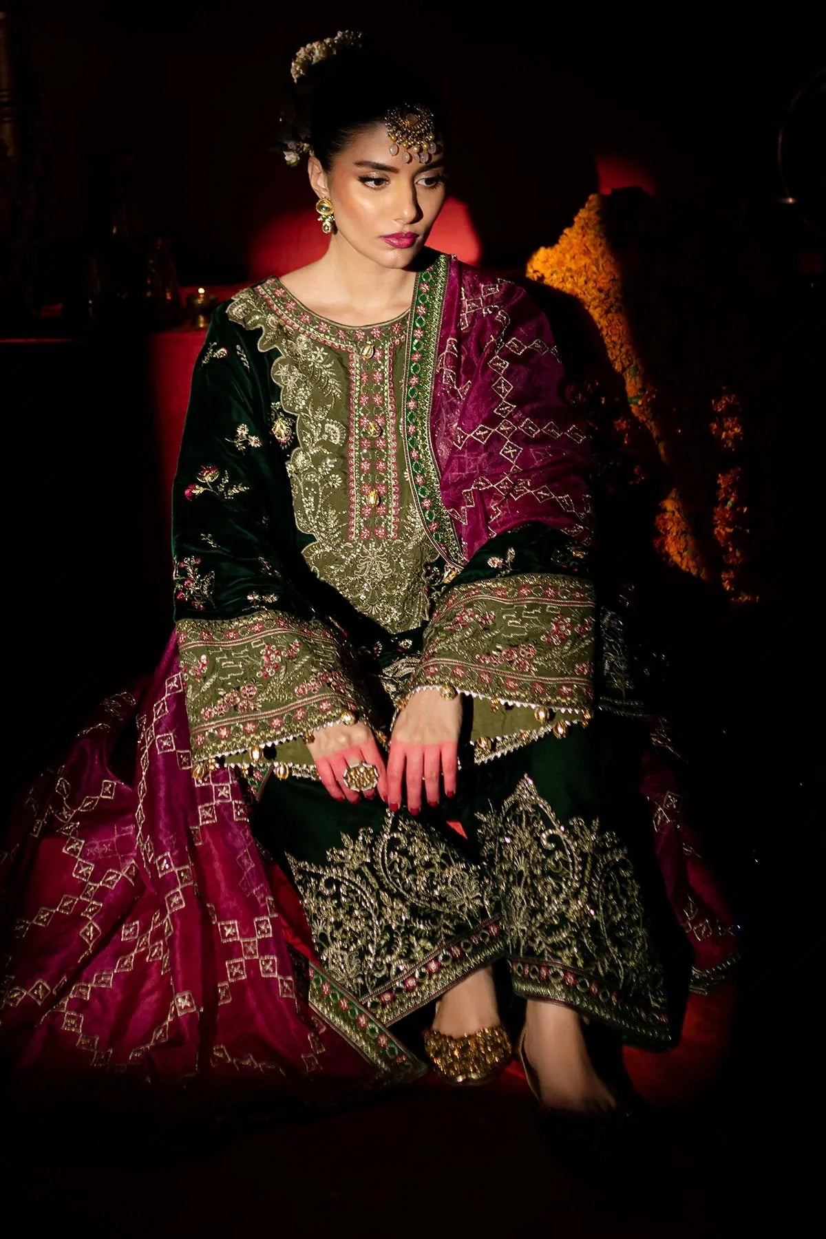 Picture of Nureh - Maya Embroidered Velvet Collection Vol 1 - NW-88 - Unstitched - Available at Raja Sahib