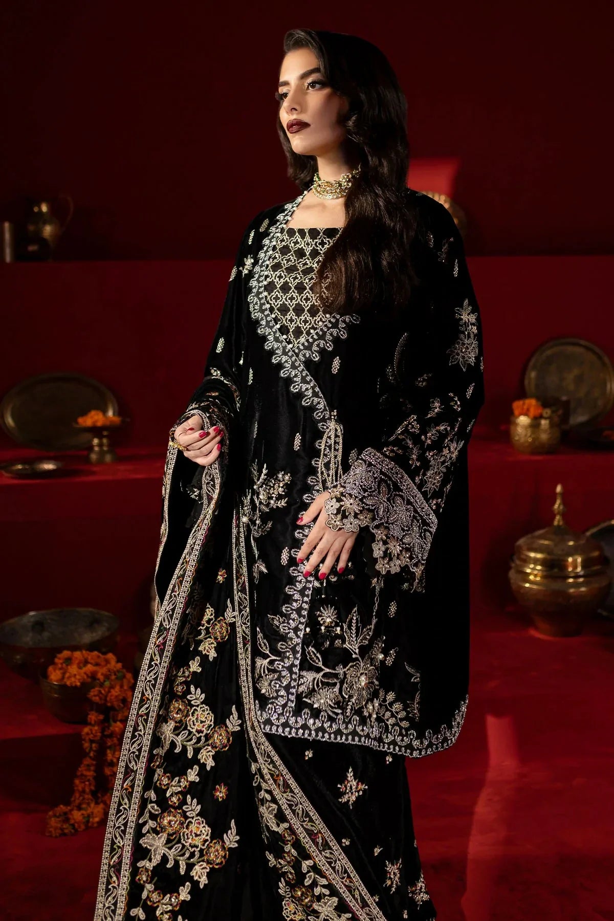 Picture of Nureh - Maya Embroidered Velvet Collection Vol 1 - NW-92 - Unstitched - Available at Raja Sahib