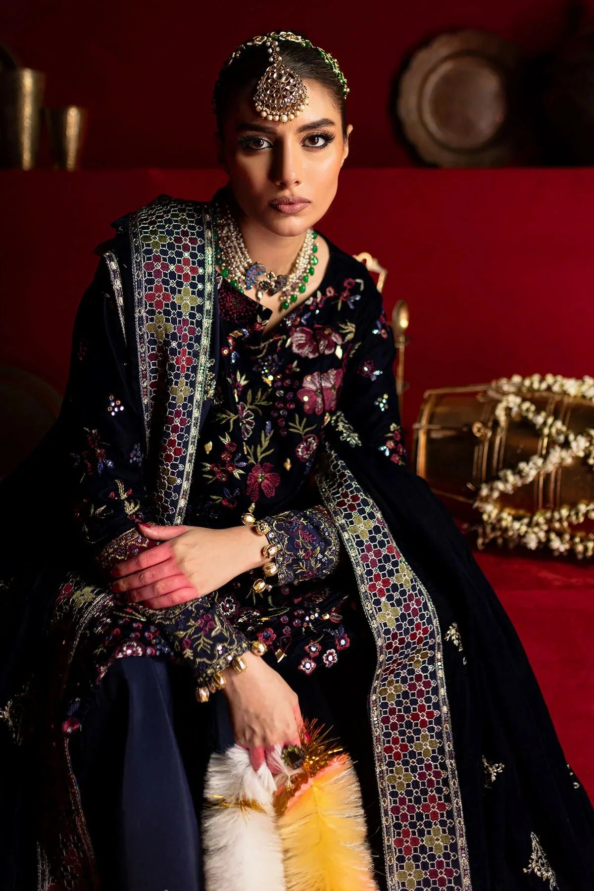 Picture of Nureh - Maya Embroidered Velvet Collection Vol 1 - NW-93 - Unstitched - Available at Raja Sahib