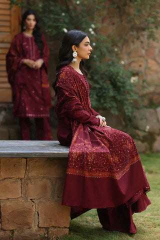 Picture of Noor by Saadia Asad - Noor Suzaanikari Winter Shawl Collection - 01 Saiha - Unstitched - Available at Raja Sahib