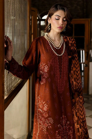 Nureh - Exclusive Luxury Embroidered Leather Peach Collection Vol 1 - NE-120 - Unstitched