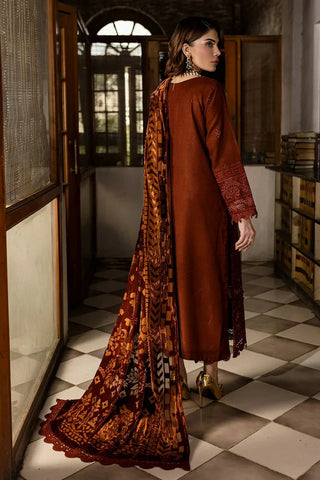 Picture of Nureh - Exclusive Luxury Embroidered Leather Peach Collection Vol 1 - NE-120 - Unstitched - Available at Raja Sahib