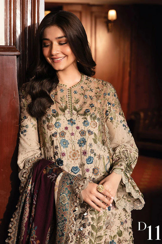 Picture of Maria B - Winter Luxe Collection - LN-1211 - Unstitched - Available at Raja Sahib