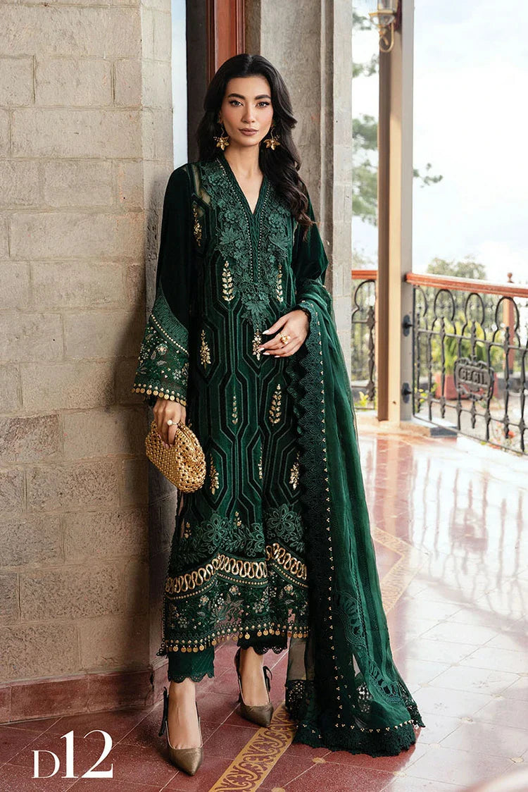 Picture of Maria B - Winter Luxe Collection - LN-1212 - Unstitched - Available at Raja Sahib