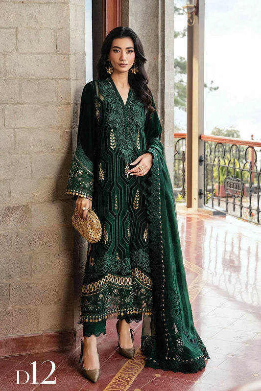 Picture of Maria B - Winter Luxe Collection - LN-1212 - Unstitched - Available at Raja Sahib