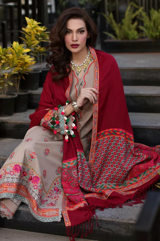 Picture of Charizma - Naranji Embroidered Khaddar Fall Winter Collection Vol 1 - CNW4-07 - Unstitched - Available at Raja Sahib