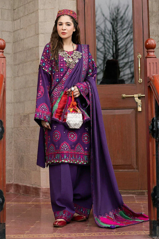 Picture of Maryam Hussain - Winter Luxury Shawl Collection - WS24-04 Plum - Unstitched - Available at Raja Sahib