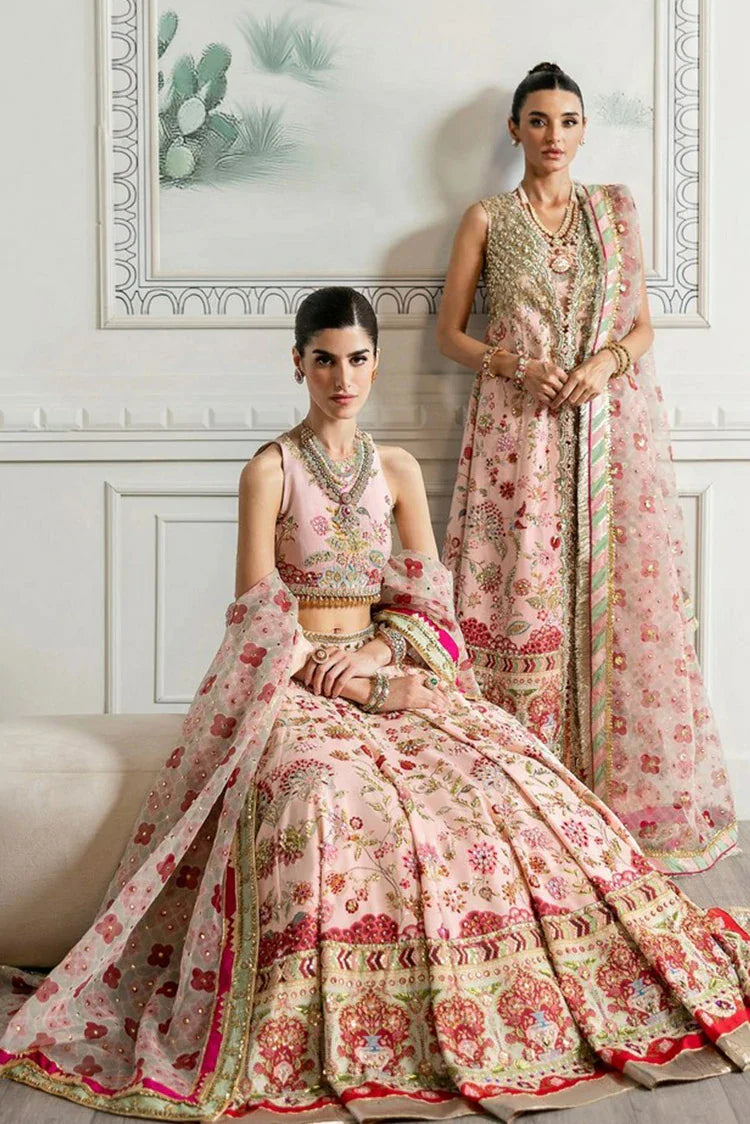 Picture of Crimson - A Beautiful Chaos Wedding Collection - CW24-06 Crystal Chinoiserie - Unstitched - Available at Raja Sahib