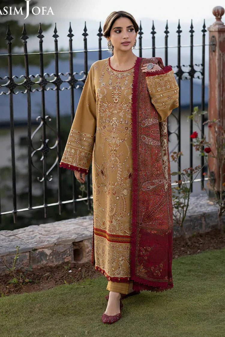 Picture of Asim Jofa - Winter Collection - AJUW-13 EMBROIDERED KHADDAR 3 Pcs - Unstitched - Available at Raja Sahib