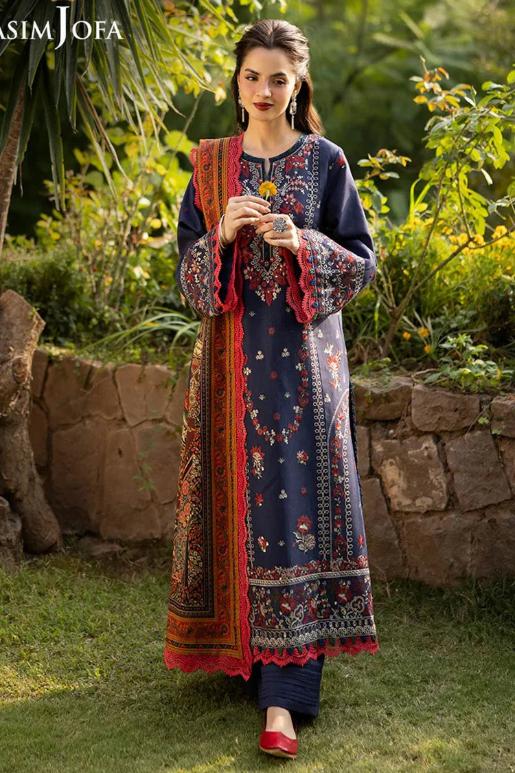 Picture of Asim Jofa - Winter Collection - AJUW-14 EMBROIDERED KHADDAR 3 Pcs - Unstitched - Available at Raja Sahib