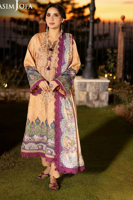 Picture of Asim Jofa - Winter Collection - AJUW-19 EMBROIDERED VISCOSE 3 Pcs - Unstitched - Available at Raja Sahib