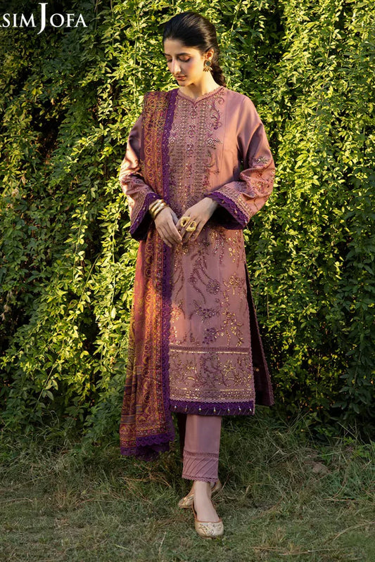 Picture of Asim Jofa - Winter Collection - AJUW-30 EMBROIDERED VISCOSE 3 Pcs - Unstitched - Available at Raja Sahib