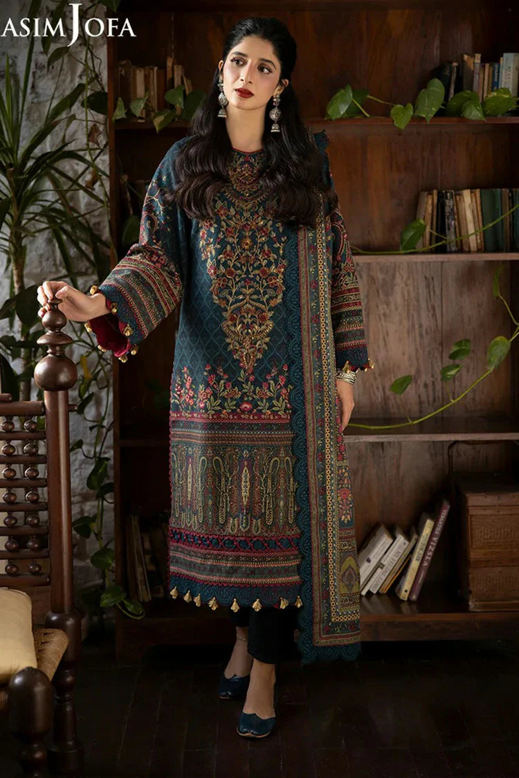 Picture of Asim Jofa - Winter Collection - AJUW-03 EMBROIDERED KHADDAR 3 Pcs - Unstitched - Available at Raja Sahib