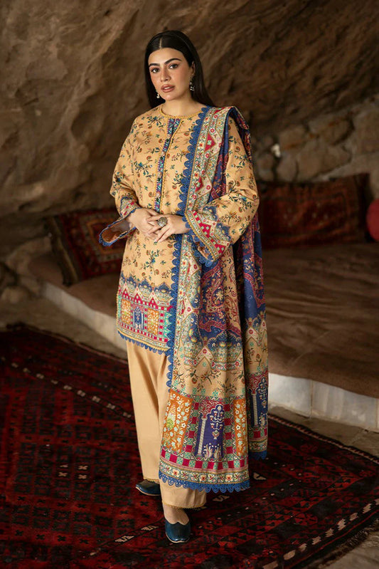 Asim Jofa - Winter Collection - AJUW-48 PRINTED KHADDAR 3 Pcs - Unstitched