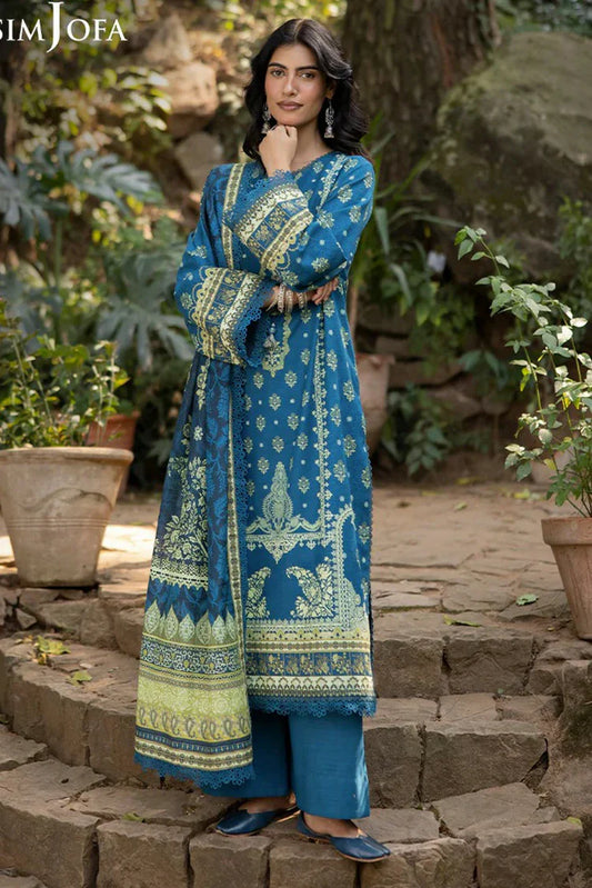 Asim Jofa - Winter Collection - AJUW-50 PRINTED KHADDAR 3 Pcs - Unstitched