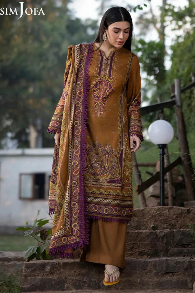 Picture of Asim Jofa - Winter Collection - AJUW-64 PRINTED VISCOSE 3 Pcs - Unstitched - Available at Raja Sahib