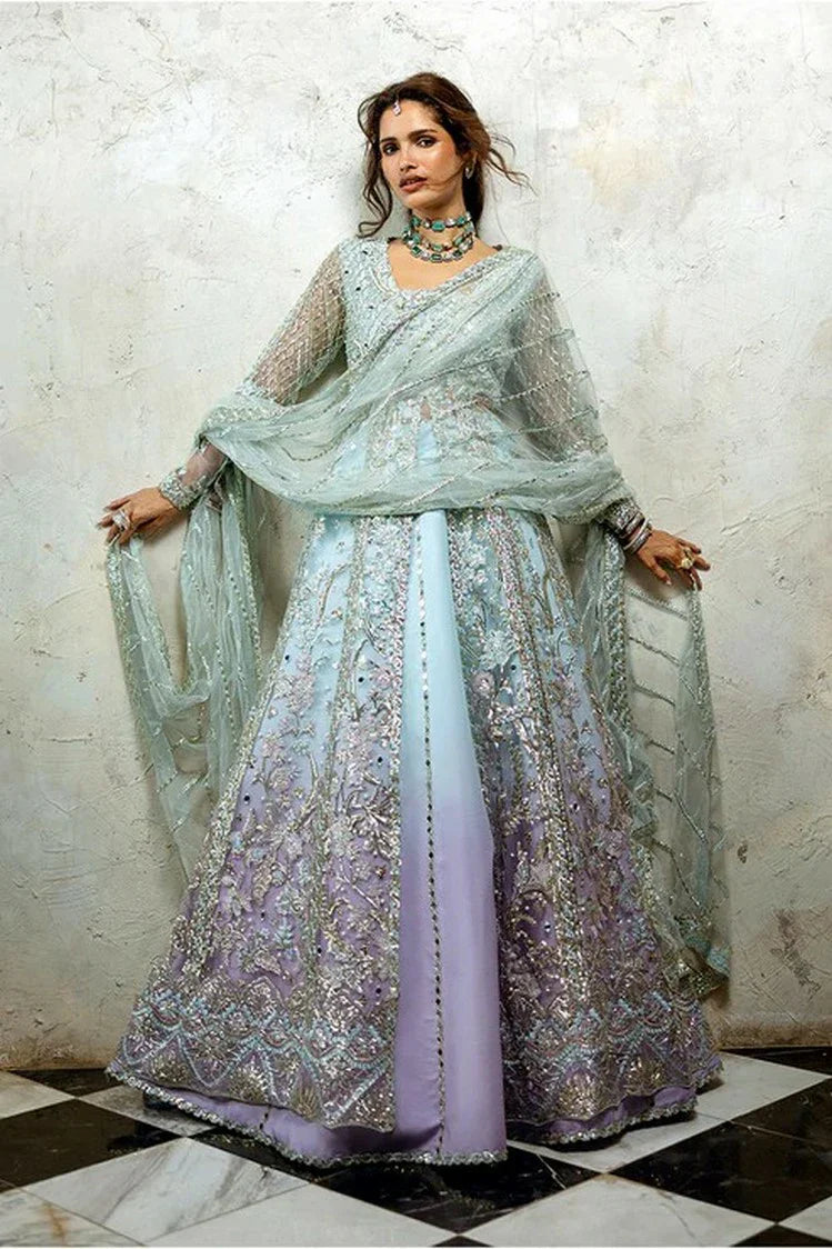 Picture of Mushq - Stardust Wedding Festive Collection - MWD-08 Silver Screen - Unstitched - Available at Raja Sahib