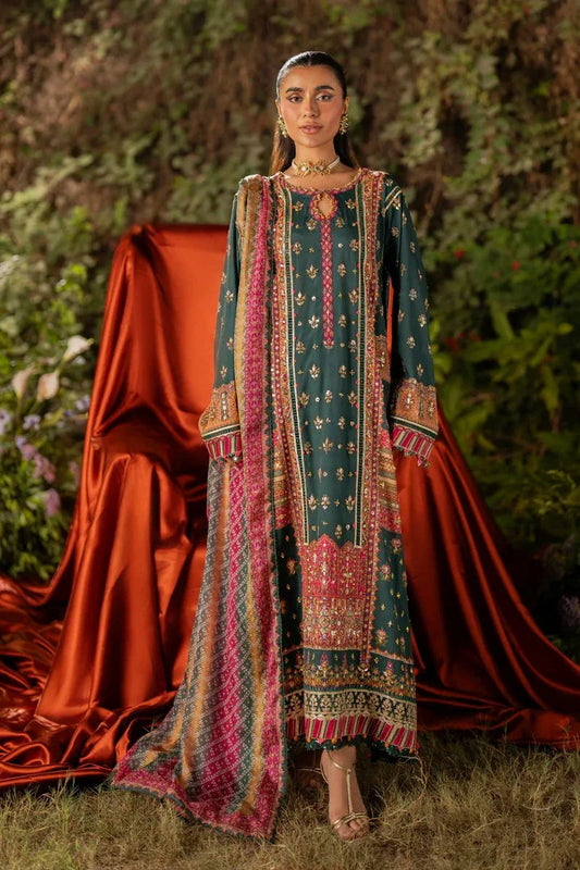 Qalamkar - Luxe Silk Winter Collection - UA-02 NINA - Unstitched