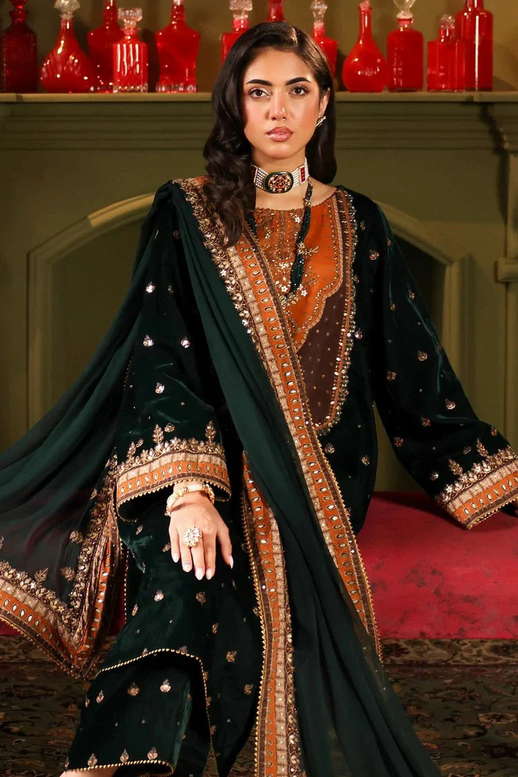 Picture of Charizma - Signora Premium Embroidered Velvet Edit Vol 2 - CVT4-10 - Unstitched - Available at Raja Sahib