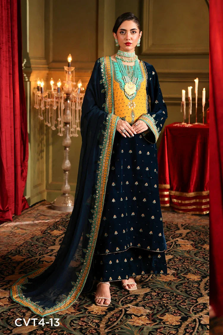 Picture of Charizma - Signora Premium Embroidered Velvet Edit Vol 2 - CVT4-13 - Unstitched - Available at Raja Sahib