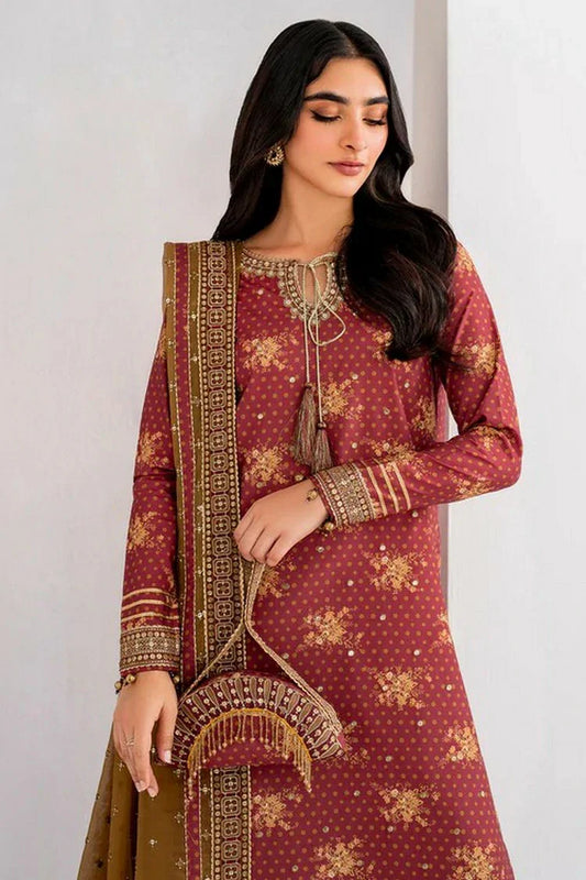 Picture of Jazmin - Raw Silk Collection - Embroidered Raw Silk UR-7029 - Unstitched - Available at Raja Sahib