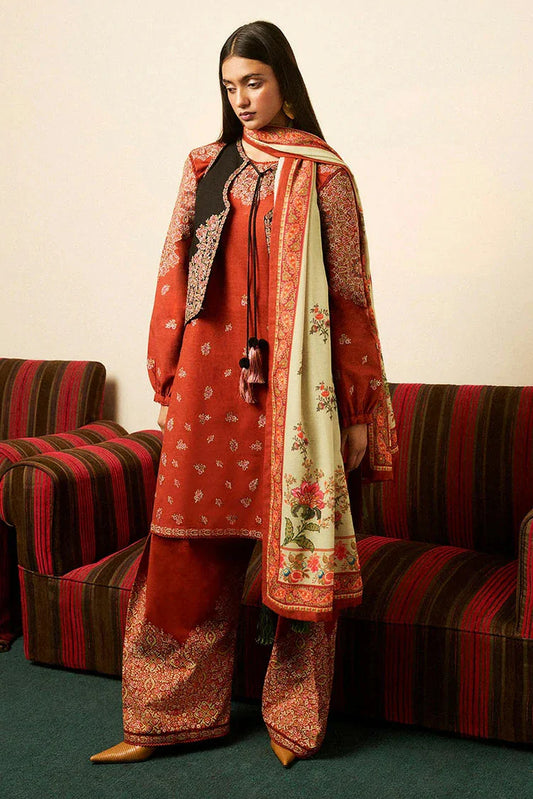 Picture of Hussain Rehar - Jugnu Autumn Winter Edit 2 - 02 AURELIA - Unstitched - Available at Raja Sahib