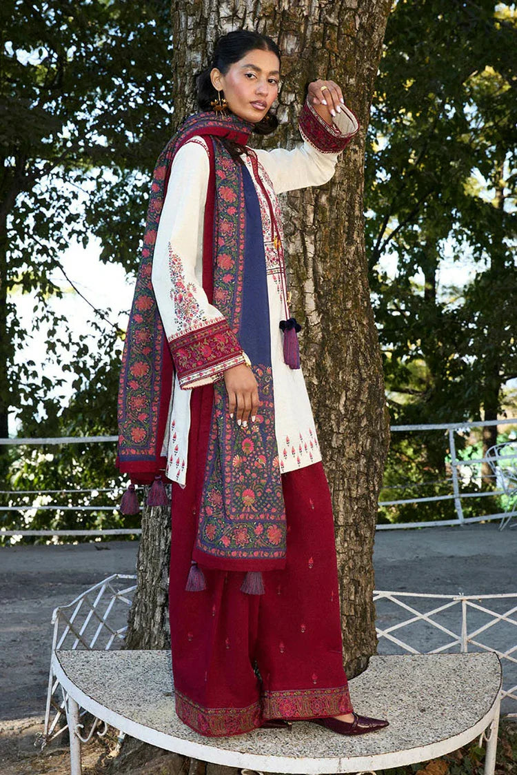 Picture of Hussain Rehar - Jugnu Autumn Winter Edit 2 - 04 ROUGE - Unstitched - Available at Raja Sahib