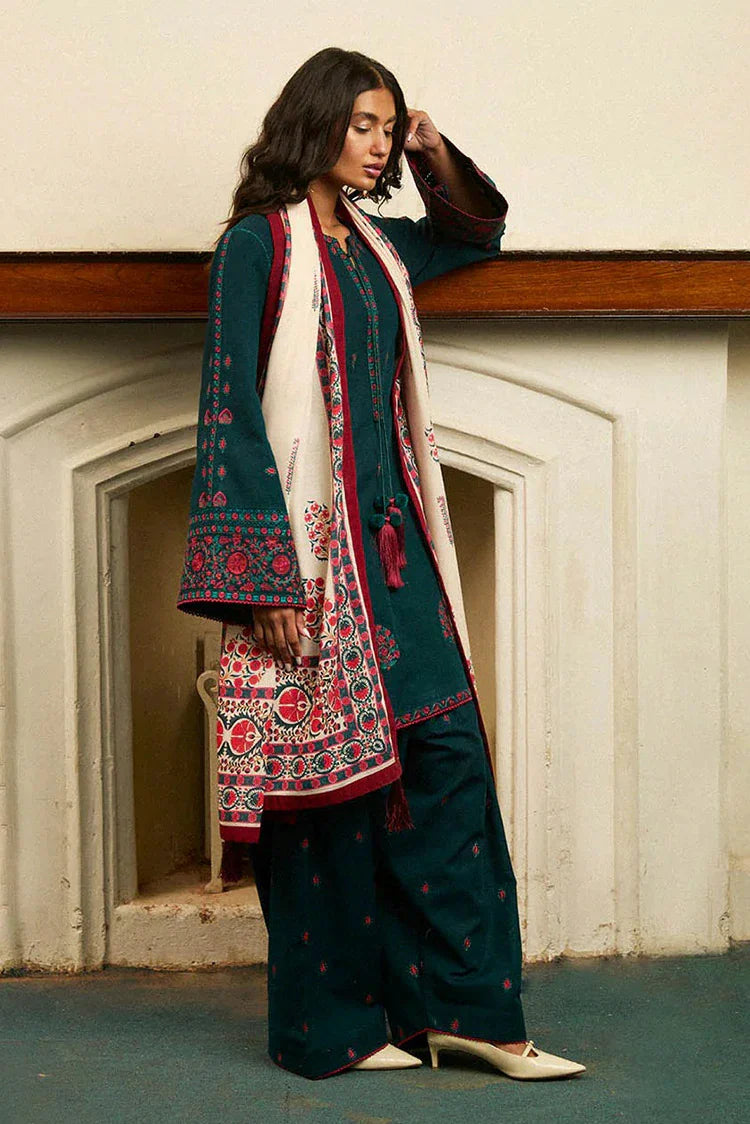 Picture of Hussain Rehar - Jugnu Autumn Winter Edit 2 - 06 MARINA - Unstitched - Available at Raja Sahib