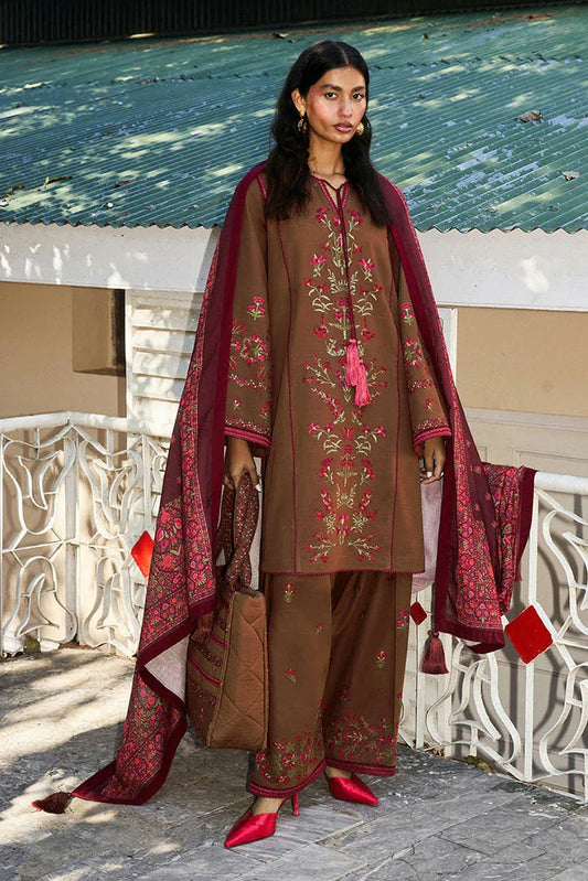 Picture of Hussain Rehar - Jugnu Autumn Winter Edit 2 - 08 HAZEL - Unstitched - Available at Raja Sahib