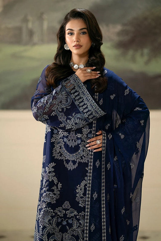 Picture of Flossie - Meharbano Luxury Chiffon Collection - K-1601 NILAN - Unstitched - Available at Raja Sahib