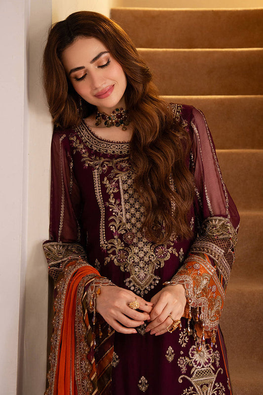 Picture of Imrozia - Noor Jahan Luxury Chiffon Formals - I-206 Chandni - Unstitched - Available at Raja Sahib