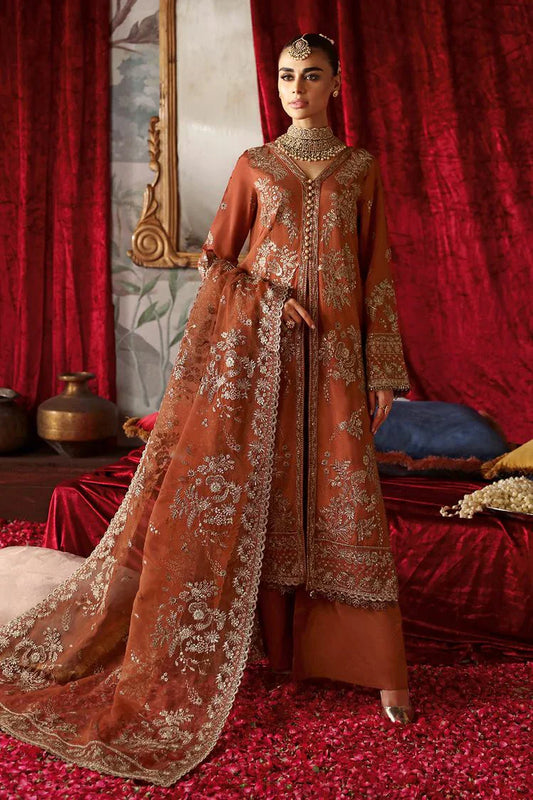 Picture of Ramsha - Shagna Premium Raw Silk Wedding Formals - Zarish S-02 - Unstitched - Available at Raja Sahib