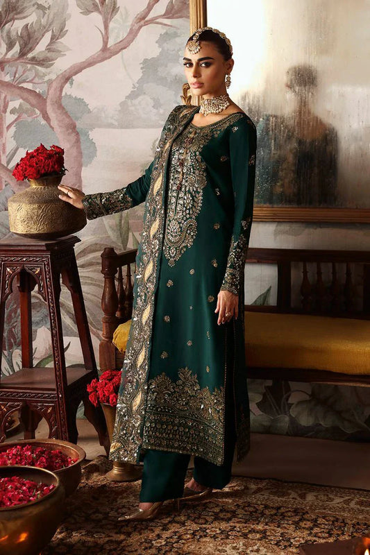 Picture of Ramsha - Shagna Premium Raw Silk Wedding Formals - Zaib S-03 - Unstitched - Available at Raja Sahib