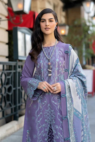 Picture of Rang Rasiya - Carnation Winter Shawl Collection - 14 Lavender - Unstitched - Available at Raja Sahib