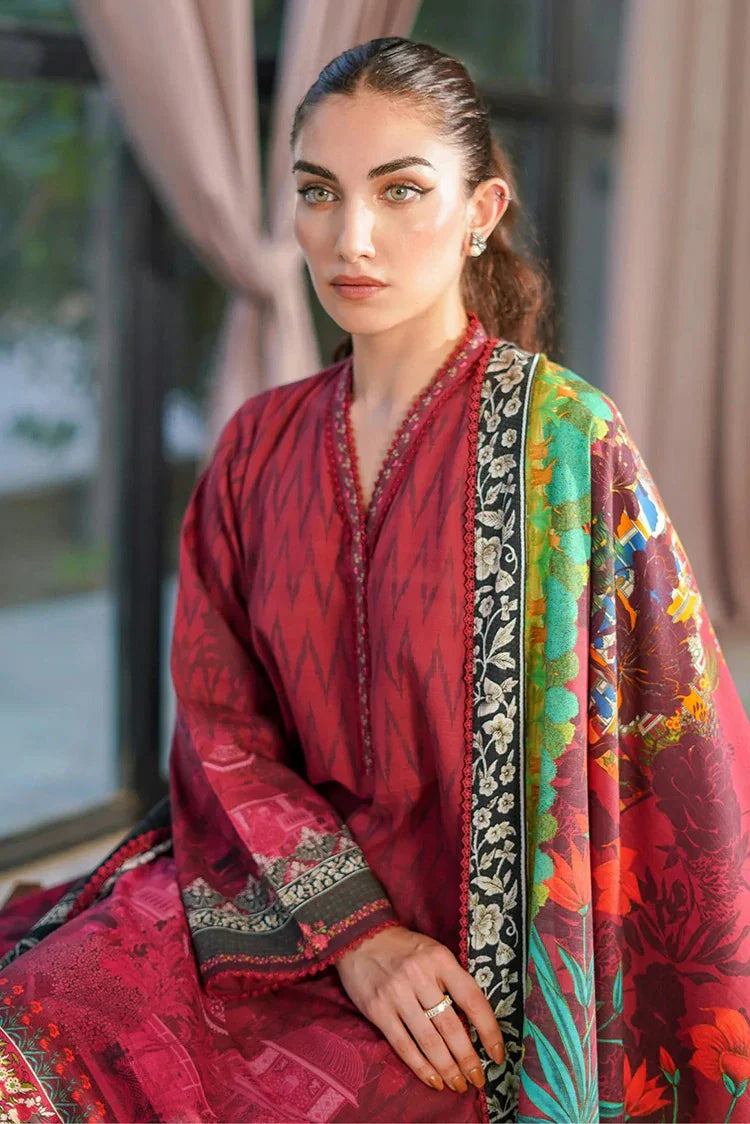 Picture of Sahar - Digital Print Khaddar Collection Vol 2 - 07 Crimson Petal - Unstitched - Available at Raja Sahib