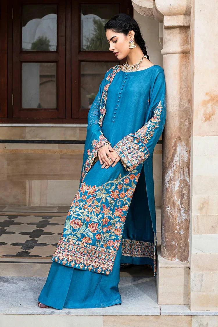 Picture of Muraad - Ruhani Luxury Formals - 04 Azure - Unstitched - Available at Raja Sahib