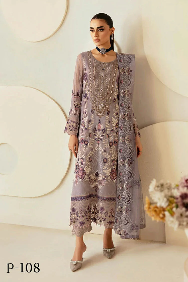 Picture of Ramsha - Dastoor Chiffon Collection Vol 1 - P-108 - Unstitched - Available at Raja Sahib