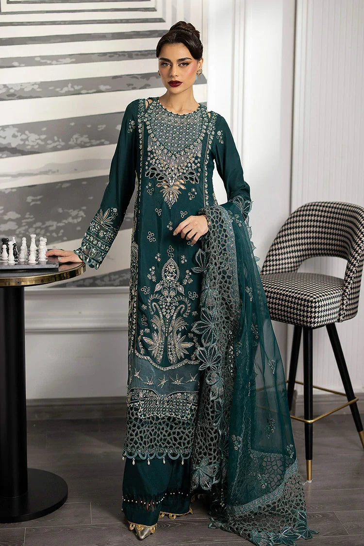 Picture of Sardinia - La More Wedding Formals - 702 Emerald Night - Unstitched - Available at Raja Sahib